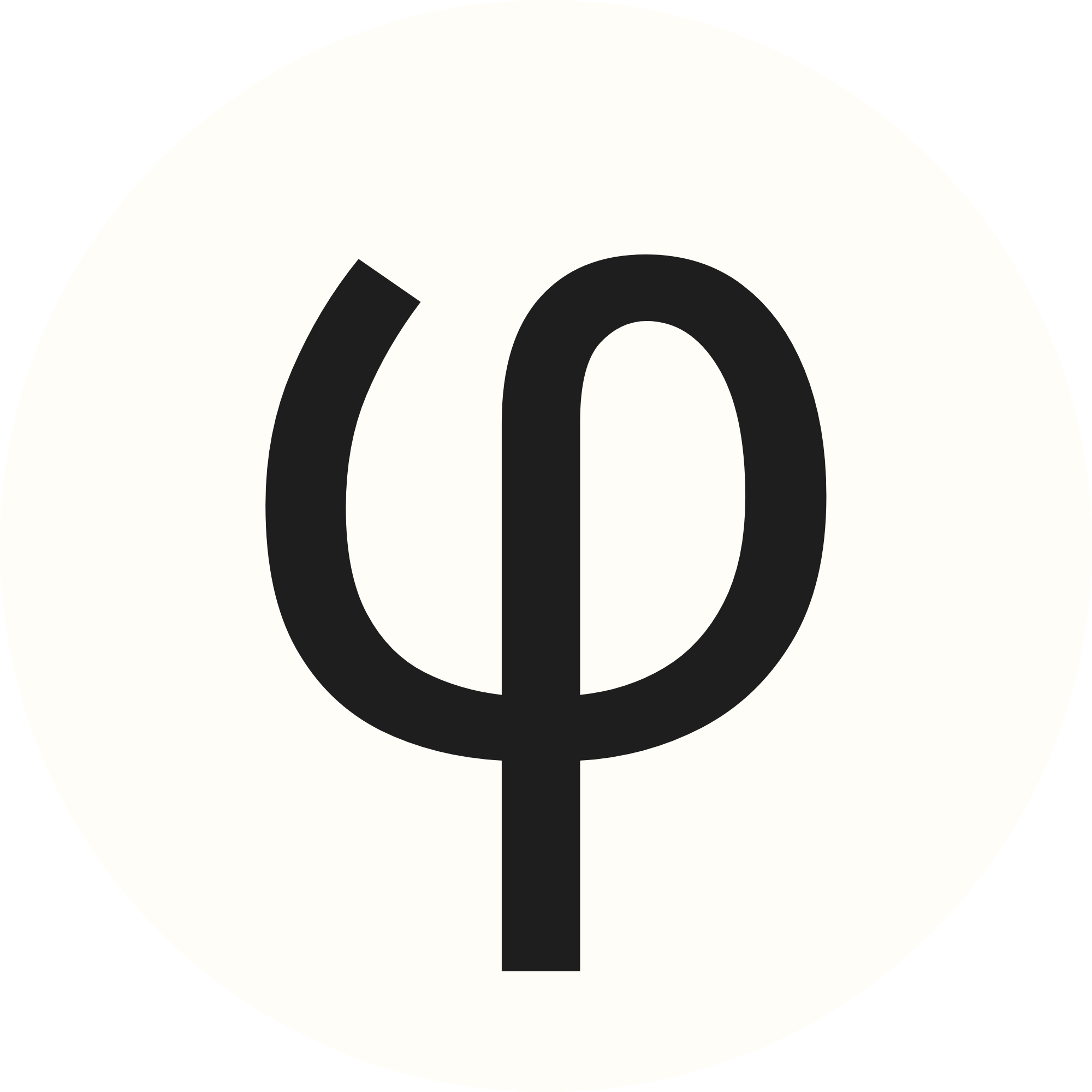 Logo: the Greek letter, Phi